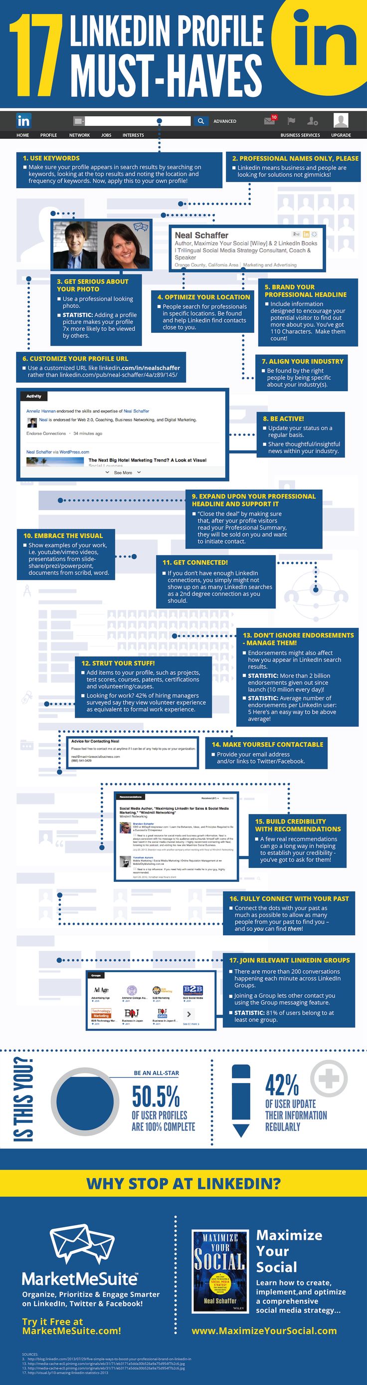 Infographic: 17 LinkedIn Profile Must-haves